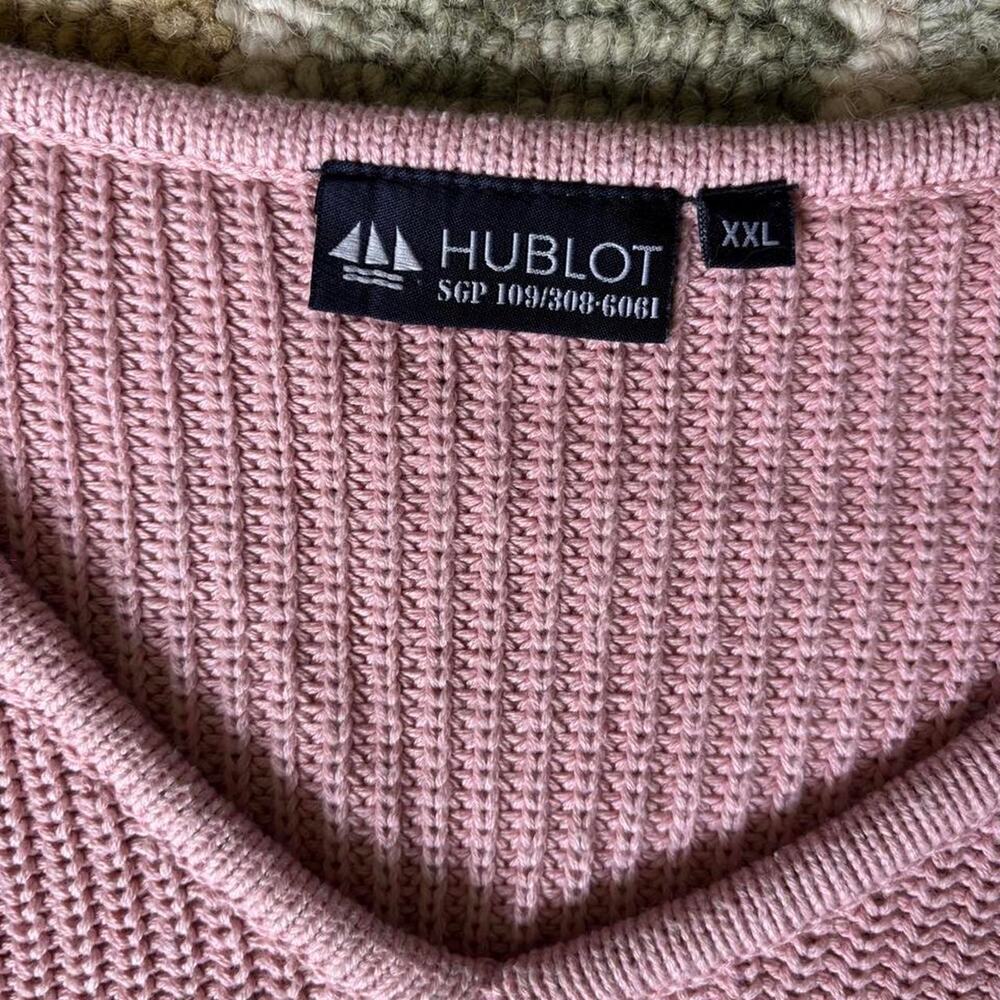 Dusty Rose Nautical Hublot Knit Sweater Preppy Sailing Size Xxl Comfy View 4